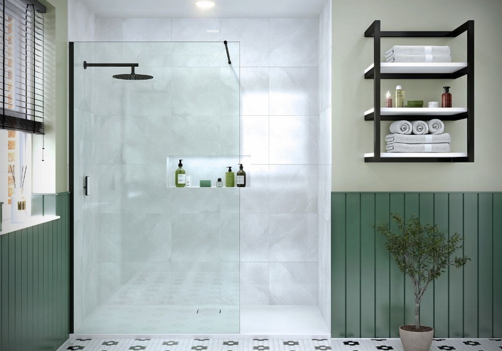 Merlyn 8mm frameless wetroom black - resized